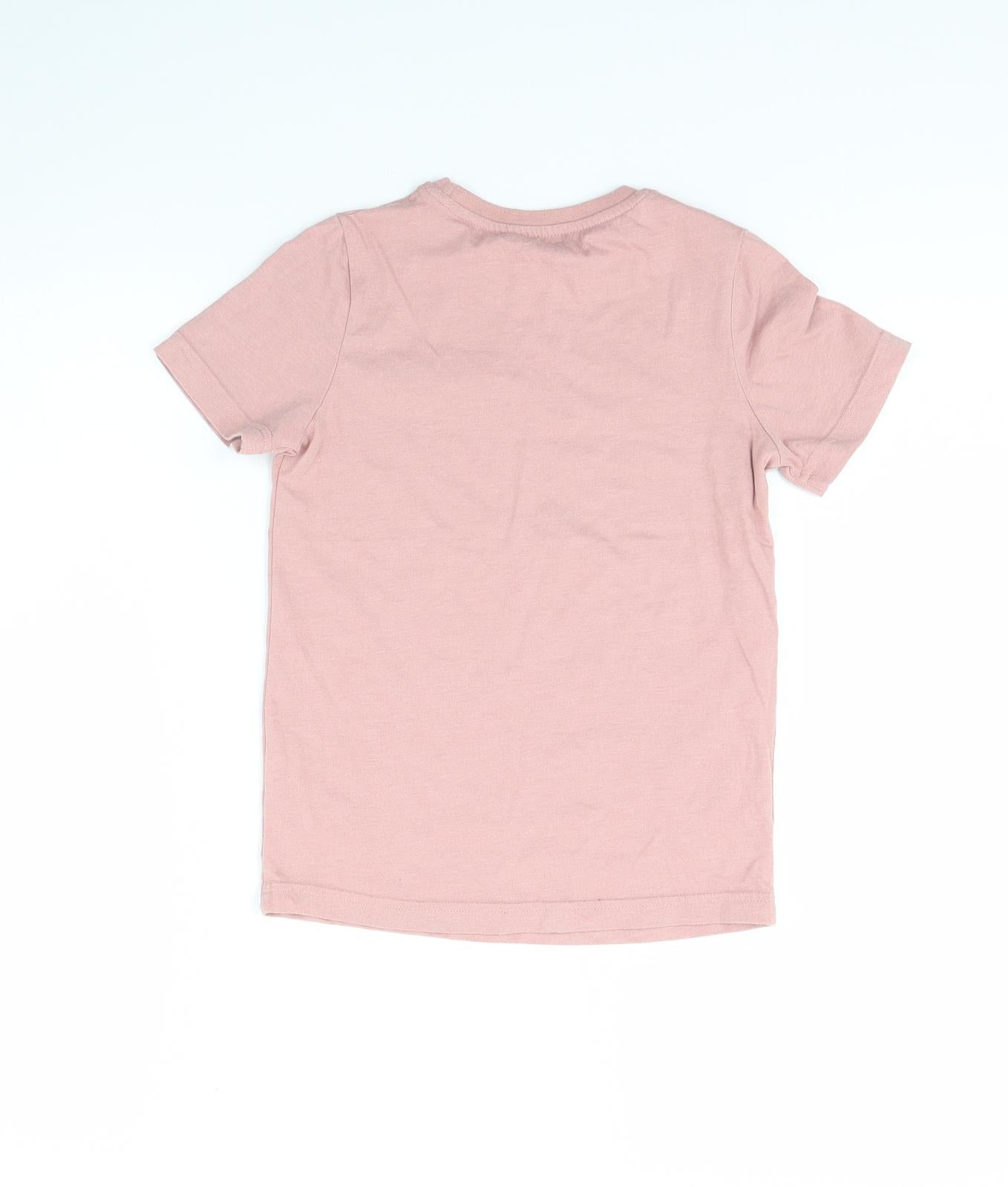 TU Boys Pink   Basic T-Shirt Size 7 Years