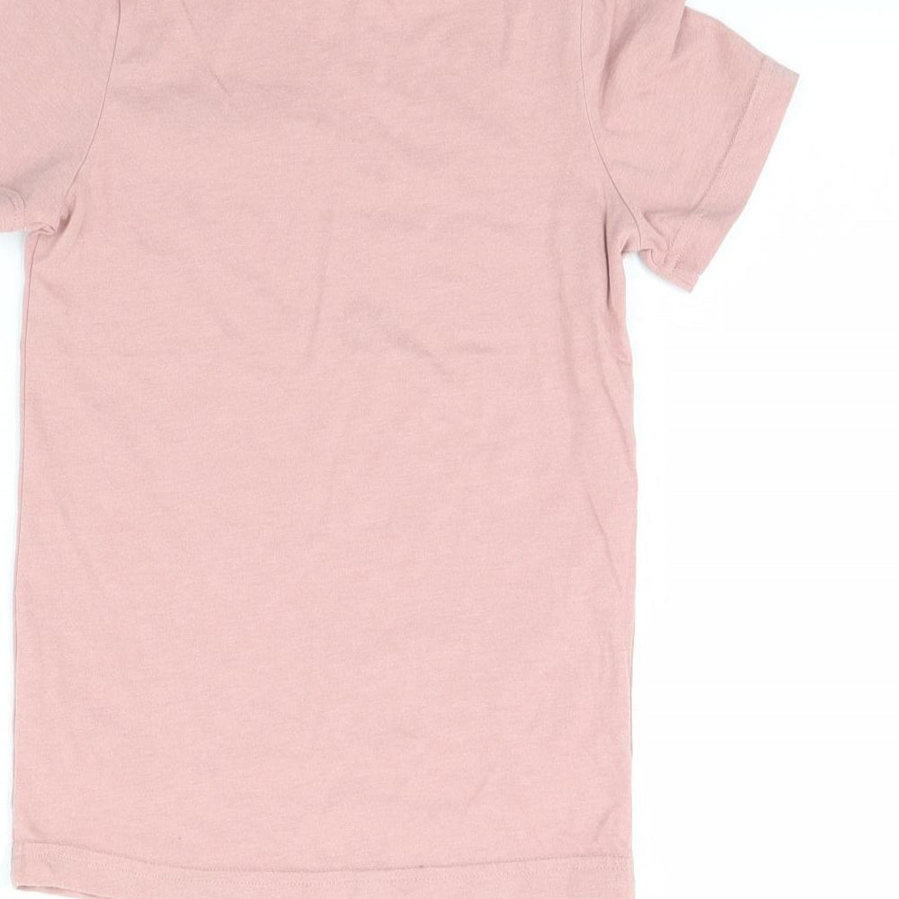 TU Boys Pink   Basic T-Shirt Size 7 Years