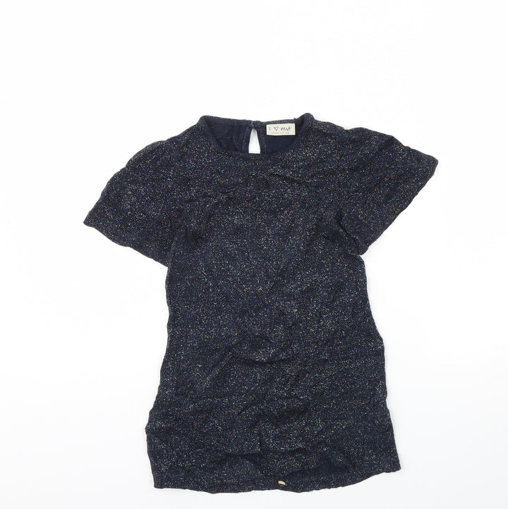 NEXT Girls Blue T-Shirt Dress Size 4 Years
