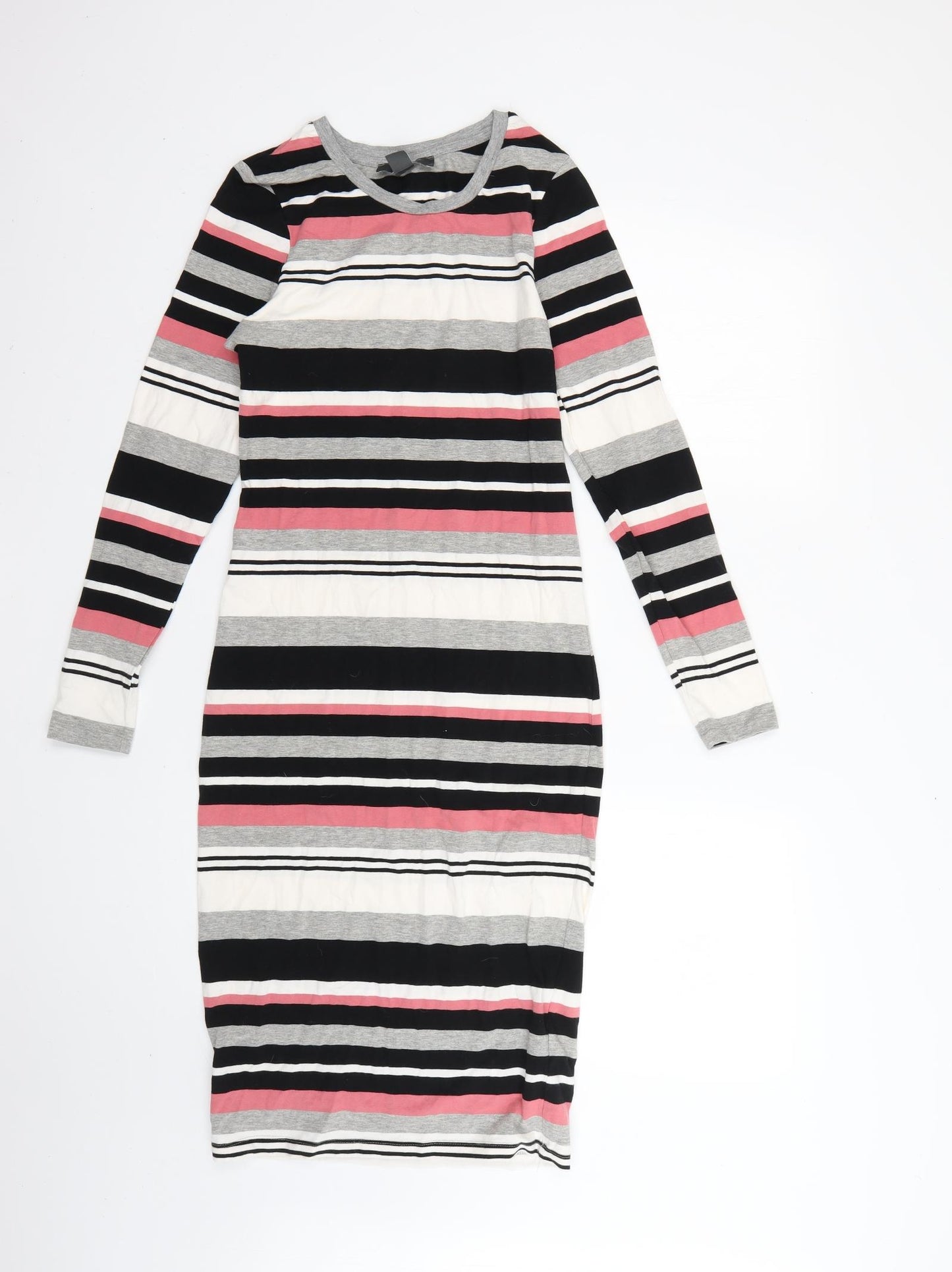 Primark Womens Multicoloured Striped  Bodycon  Size 10