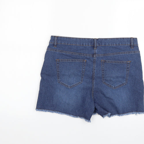 Studio Womens Blue   Cut-Off Shorts Size 14