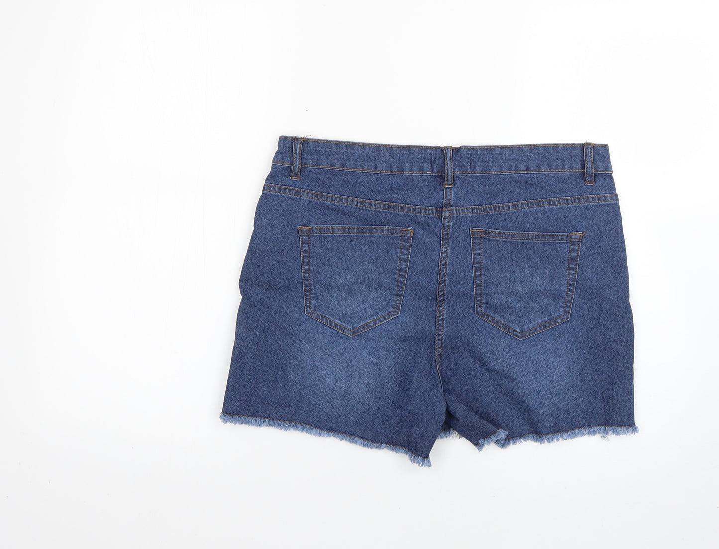 Studio Womens Blue   Cut-Off Shorts Size 14