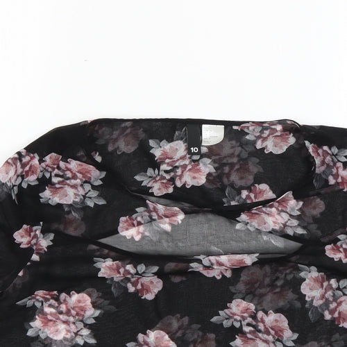 H&M Womens Multicoloured Floral  Basic Blouse Size 10