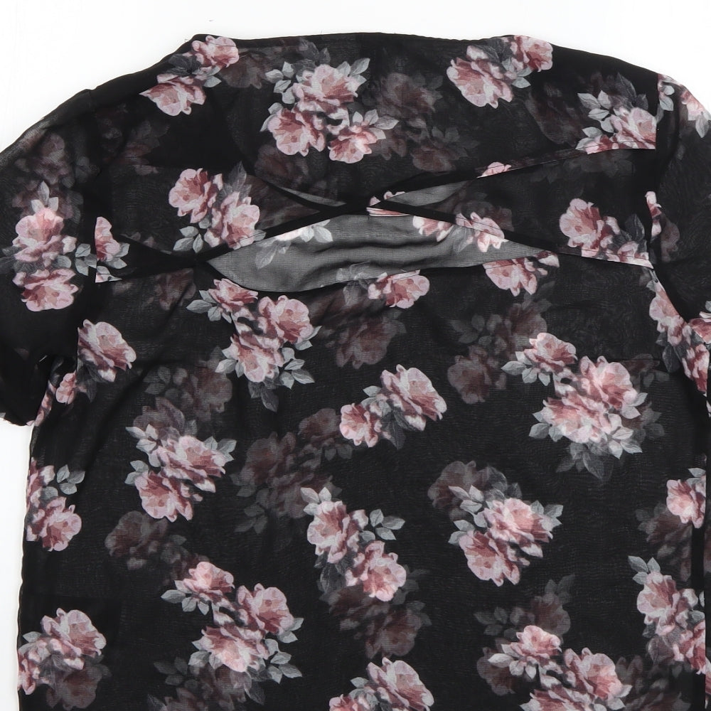 H&M Womens Multicoloured Floral  Basic Blouse Size 10
