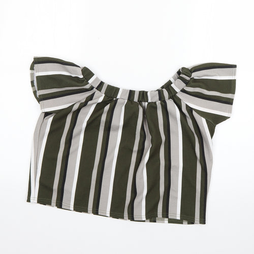 edge Womens Multicoloured Striped  Basic Blouse Size 12