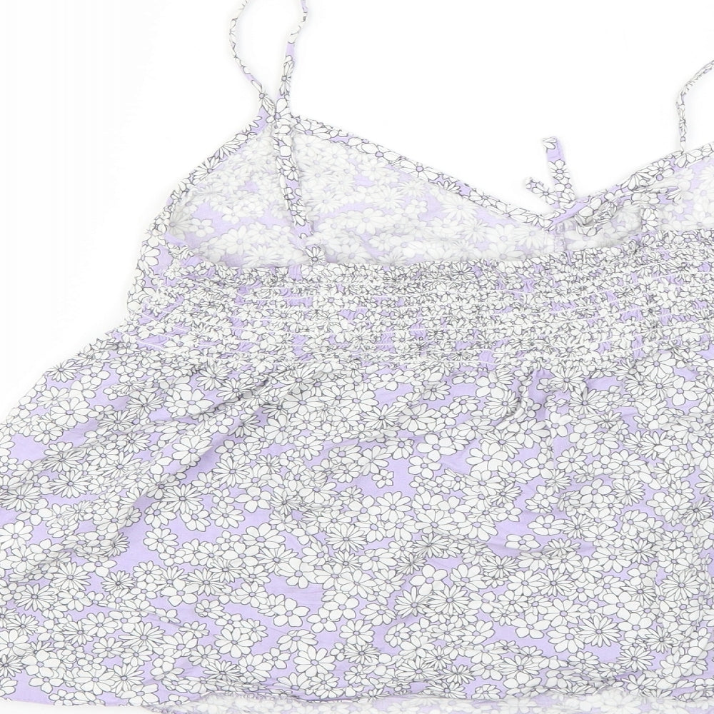 New Look Womens Purple Floral  Basic Blouse Size 14
