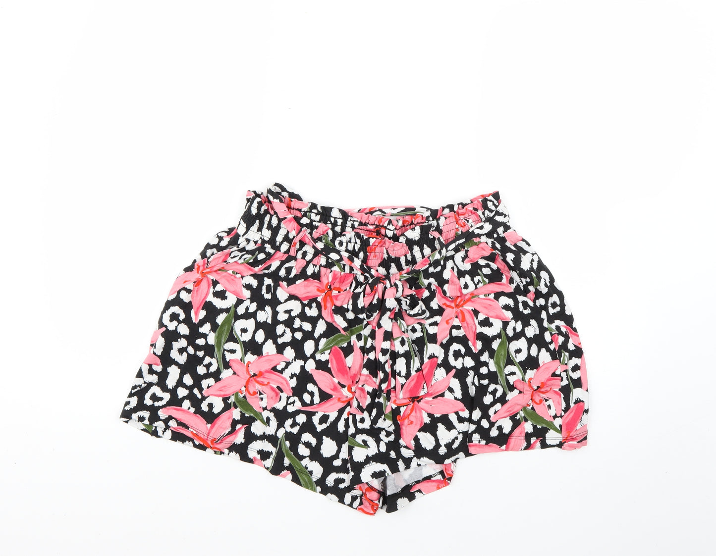 F&F Womens Multicoloured Floral  Cut-Off Shorts Size 12