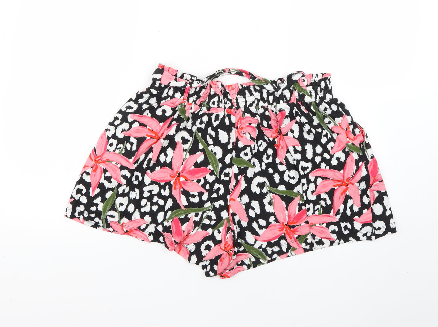 F&F Womens Multicoloured Floral  Cut-Off Shorts Size 12