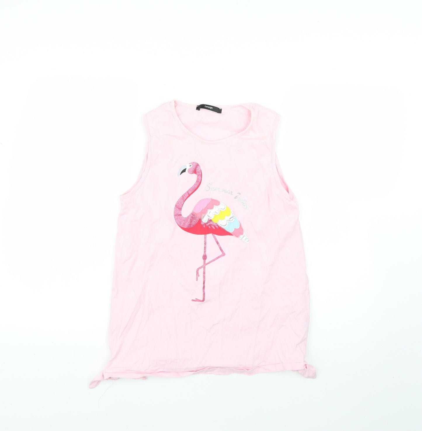 George Girls Pink   Basic T-Shirt Size 13-14 Years
