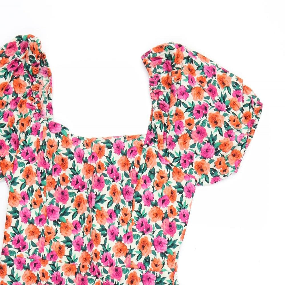 Dorothy Perkins Womens Multicoloured Floral  Fit & Flare  Size 12