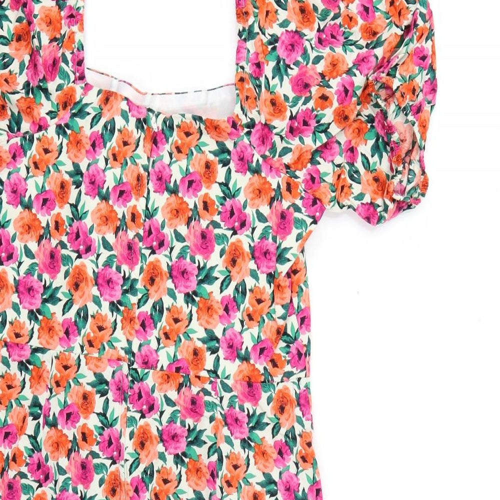 Dorothy Perkins Womens Multicoloured Floral  Fit & Flare  Size 12