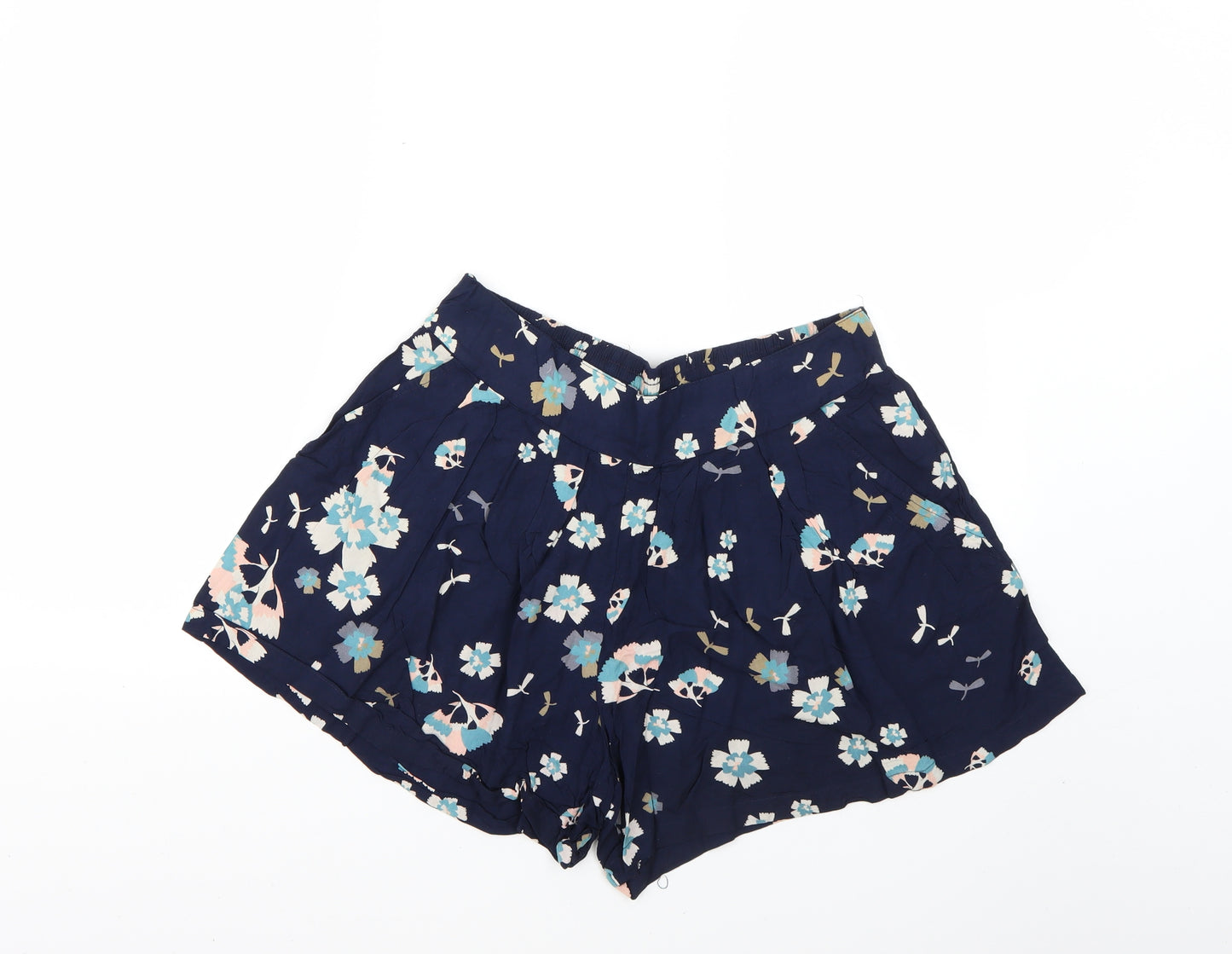 Peacocks Womens Multicoloured Floral  Cut-Off Shorts Size 12