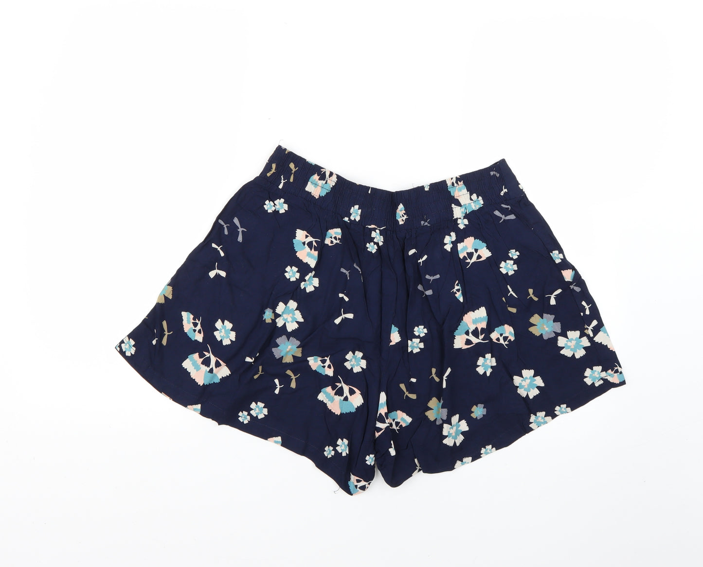 Peacocks Womens Multicoloured Floral  Cut-Off Shorts Size 12