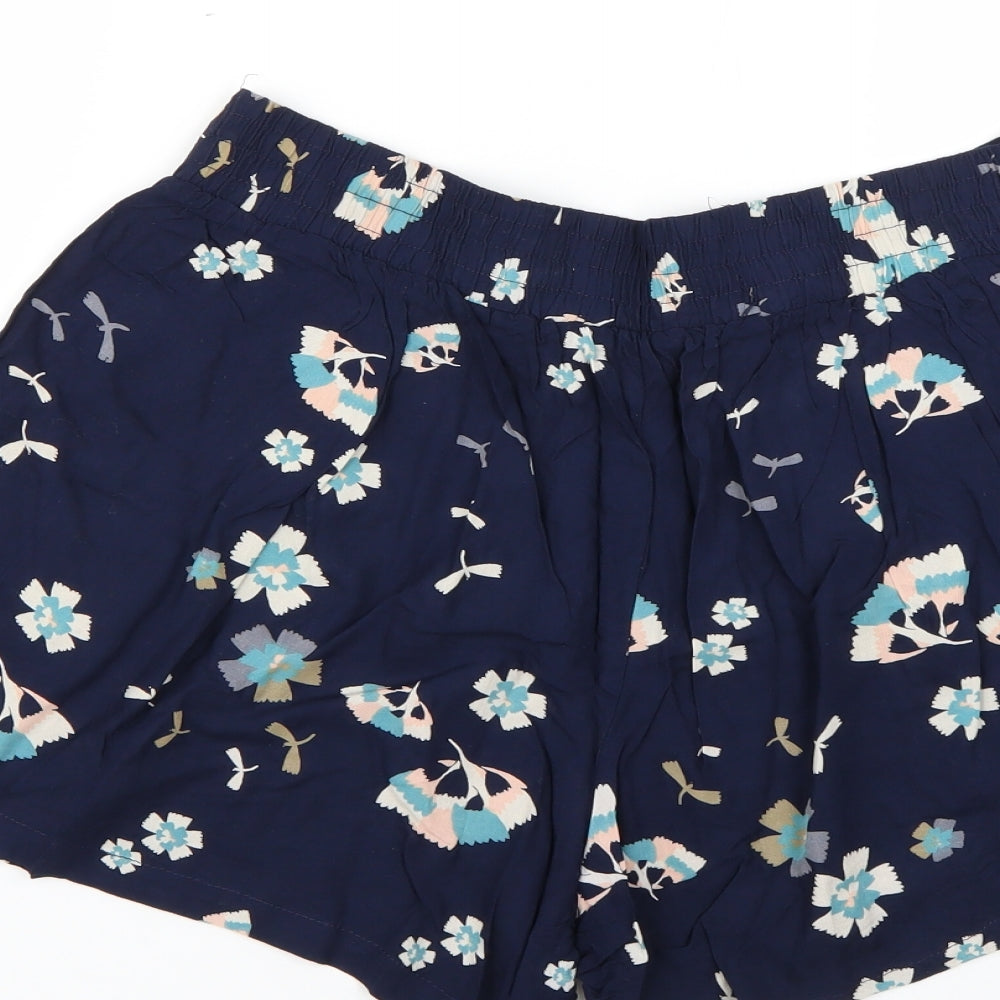 Peacocks Womens Multicoloured Floral  Cut-Off Shorts Size 12