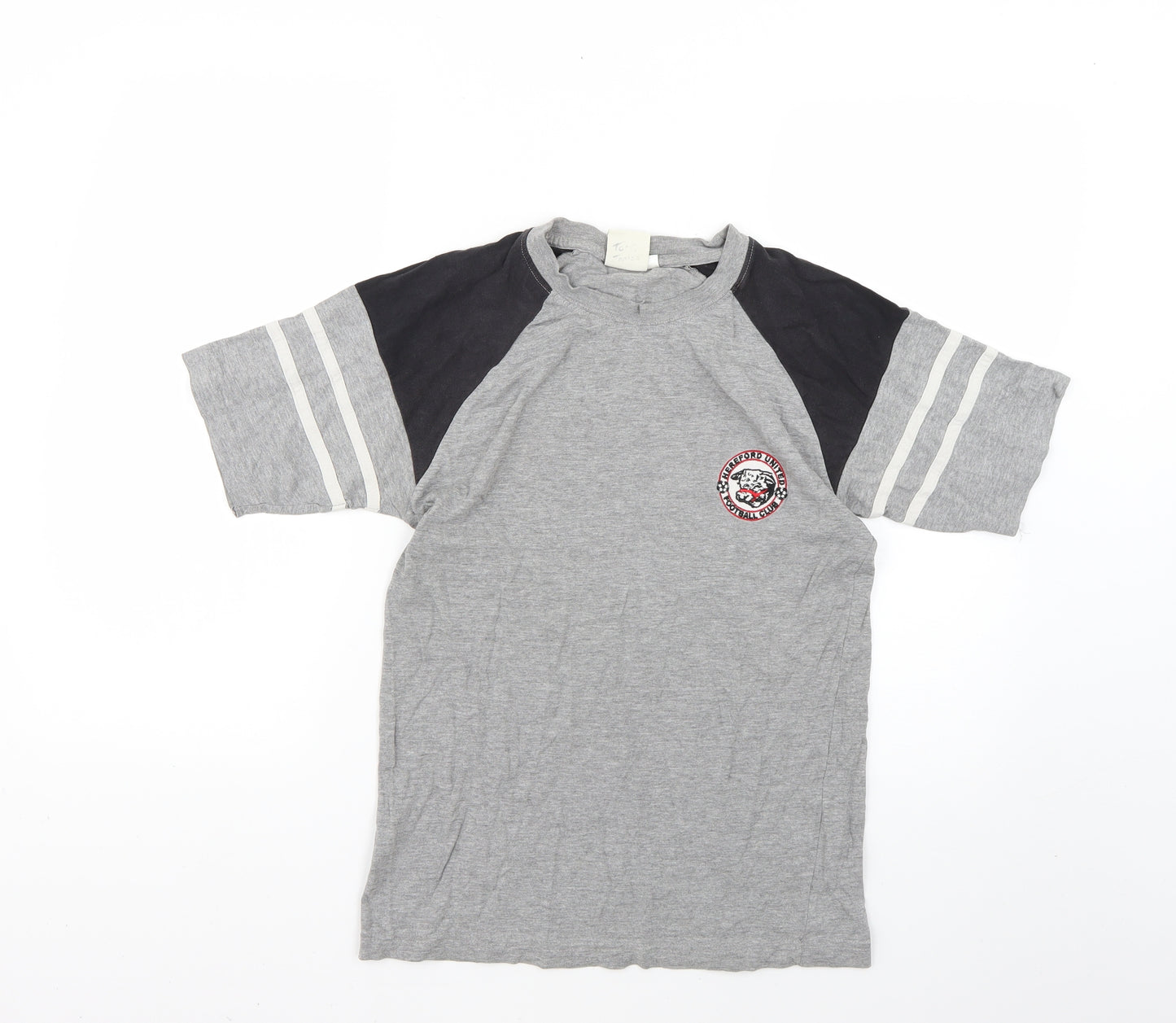 herefod united football club Boys Grey   Basic T-Shirt Size 11-12 Years