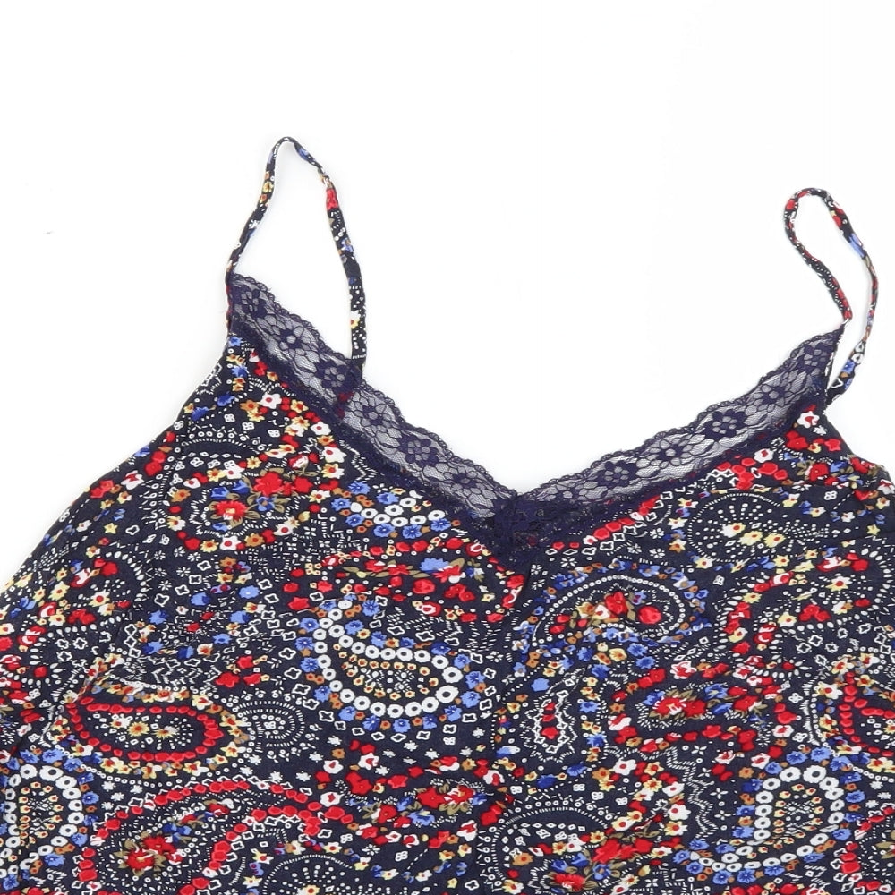 Matalan Womens Multicoloured Floral  Basic Tank Size 16