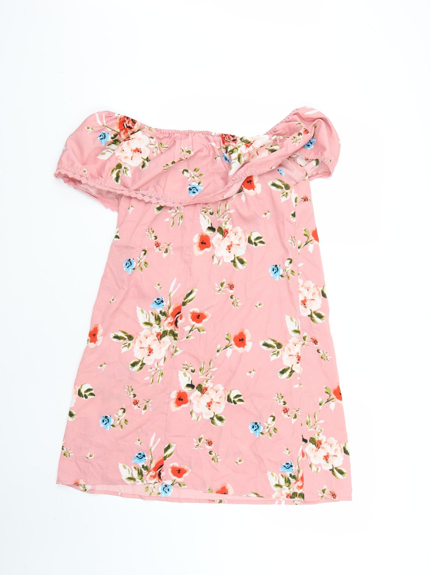 Primark Womens Pink Floral  T-Shirt Dress  Size 12