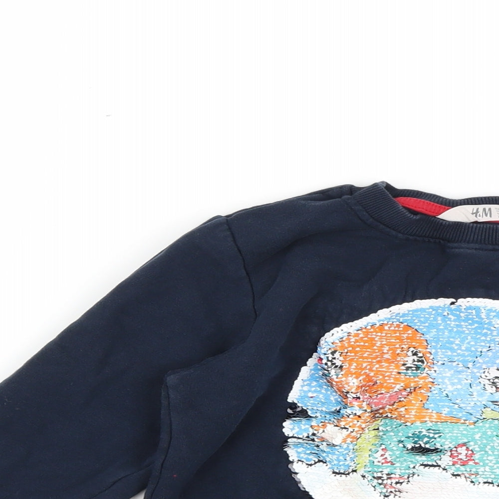 H&M Boys Blue   Pullover Jumper Size 7-8 Years