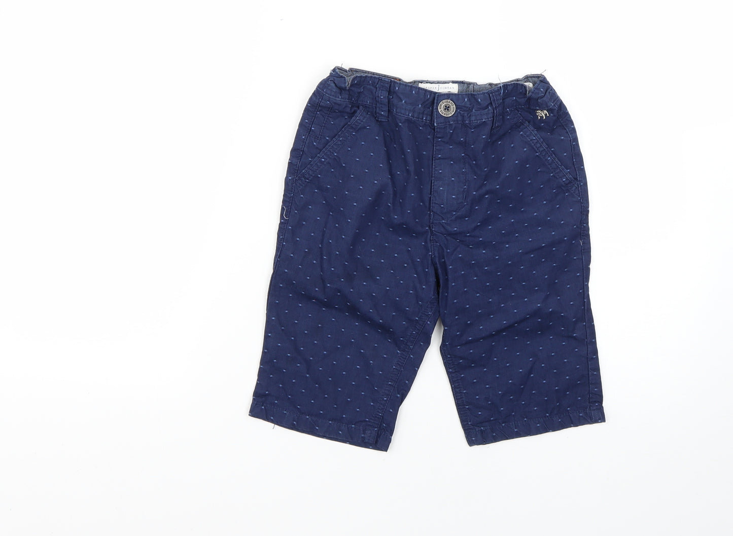 Jasper Conran Boys Blue Polka Dot  Chino Shorts Size 8 Years