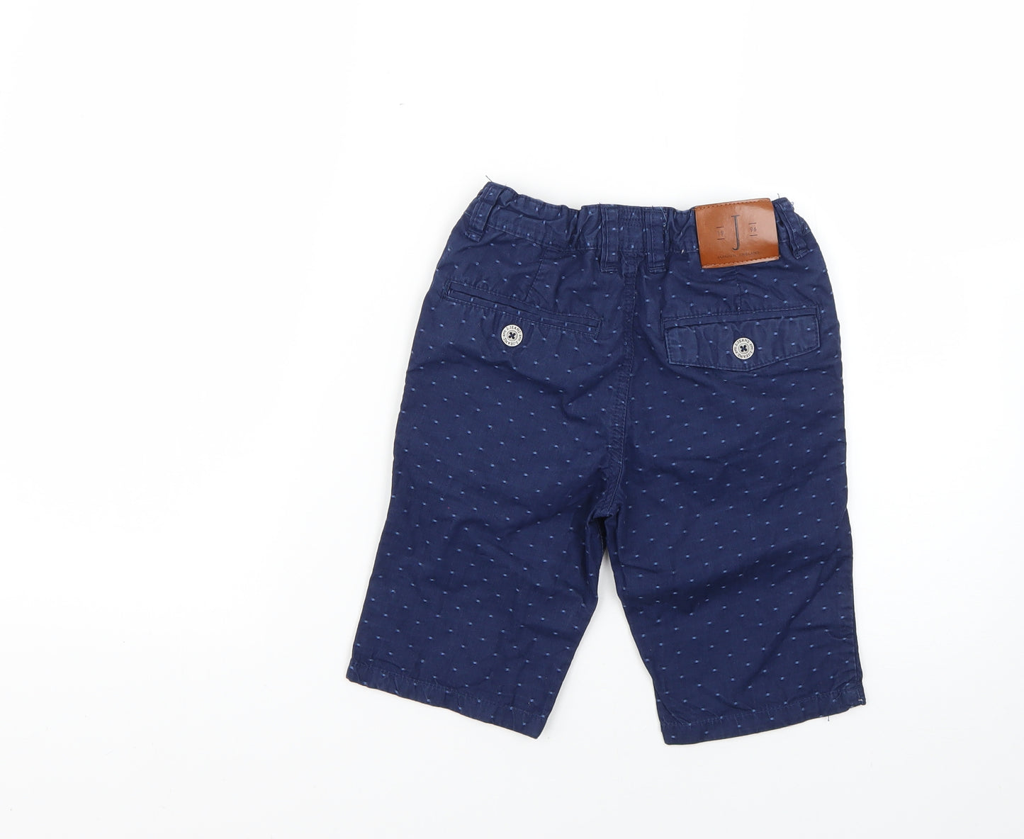 Jasper Conran Boys Blue Polka Dot  Chino Shorts Size 8 Years