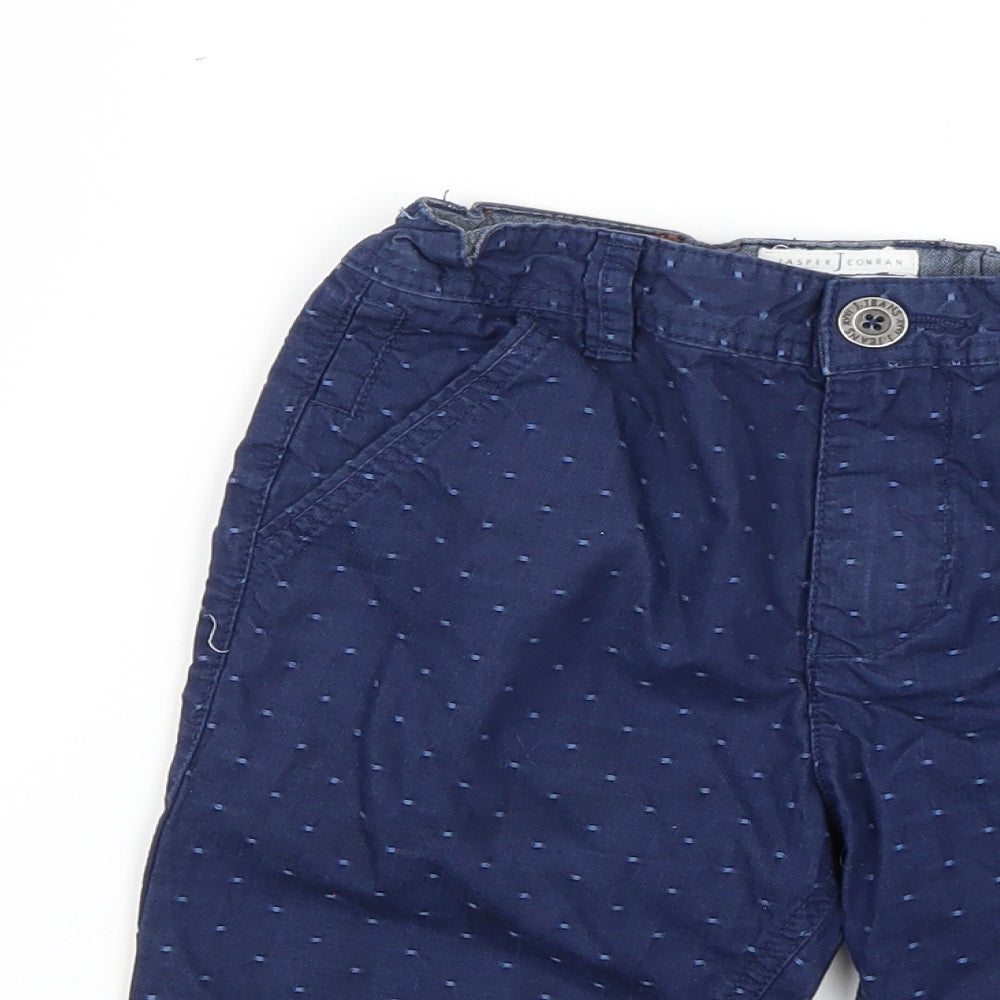Jasper Conran Boys Blue Polka Dot  Chino Shorts Size 8 Years