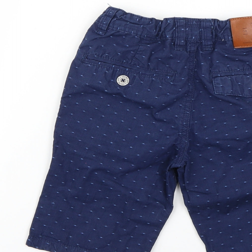 Jasper Conran Boys Blue Polka Dot  Chino Shorts Size 8 Years