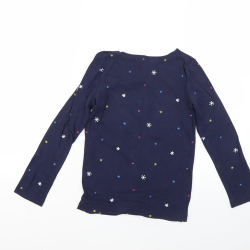 Joules Girls Blue Geometric  Basic T-Shirt Size 7-8 Years