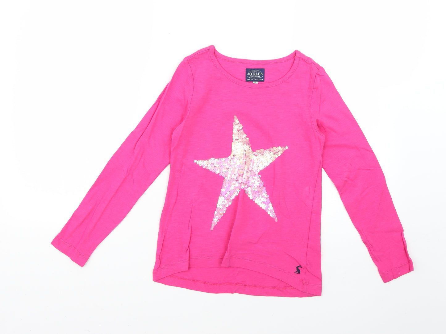 Joules Girls Pink   Basic T-Shirt Size 7-8 Years