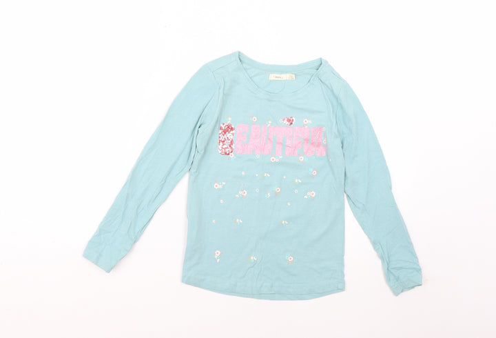Sfera Girls Green Basic T-Shirt Size 7-8 Years