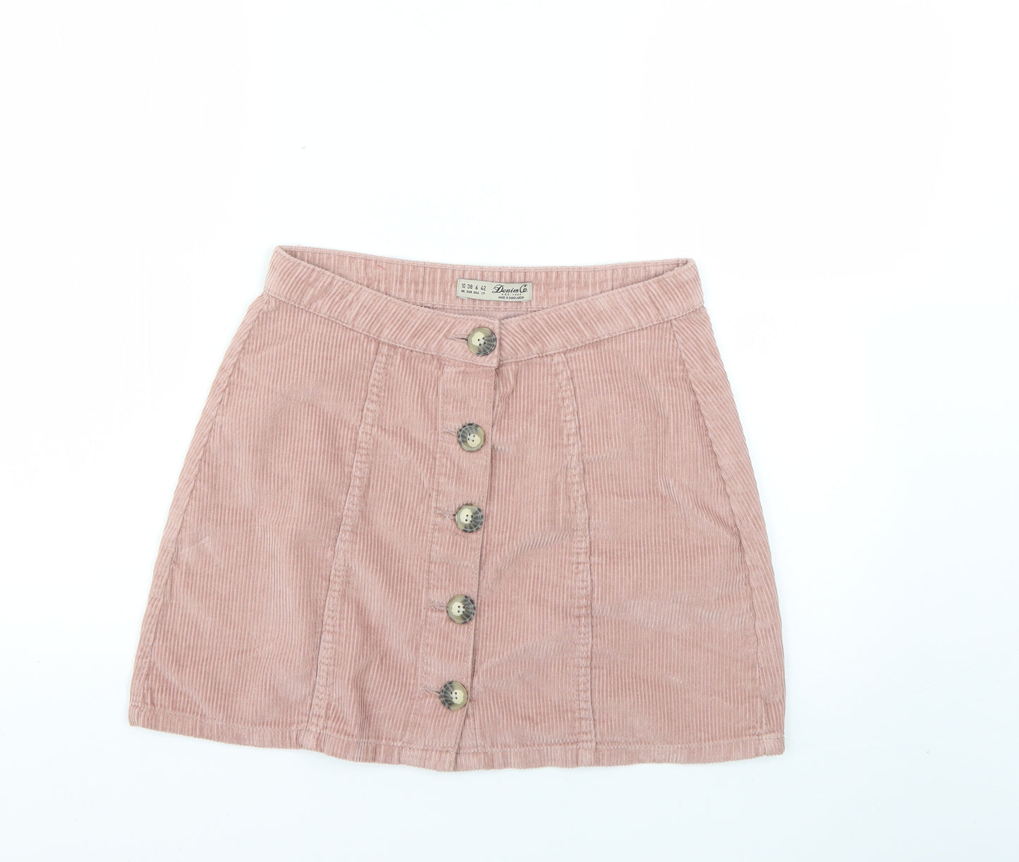 Denim & Co. Womens Pink   Mini Skirt Size 10