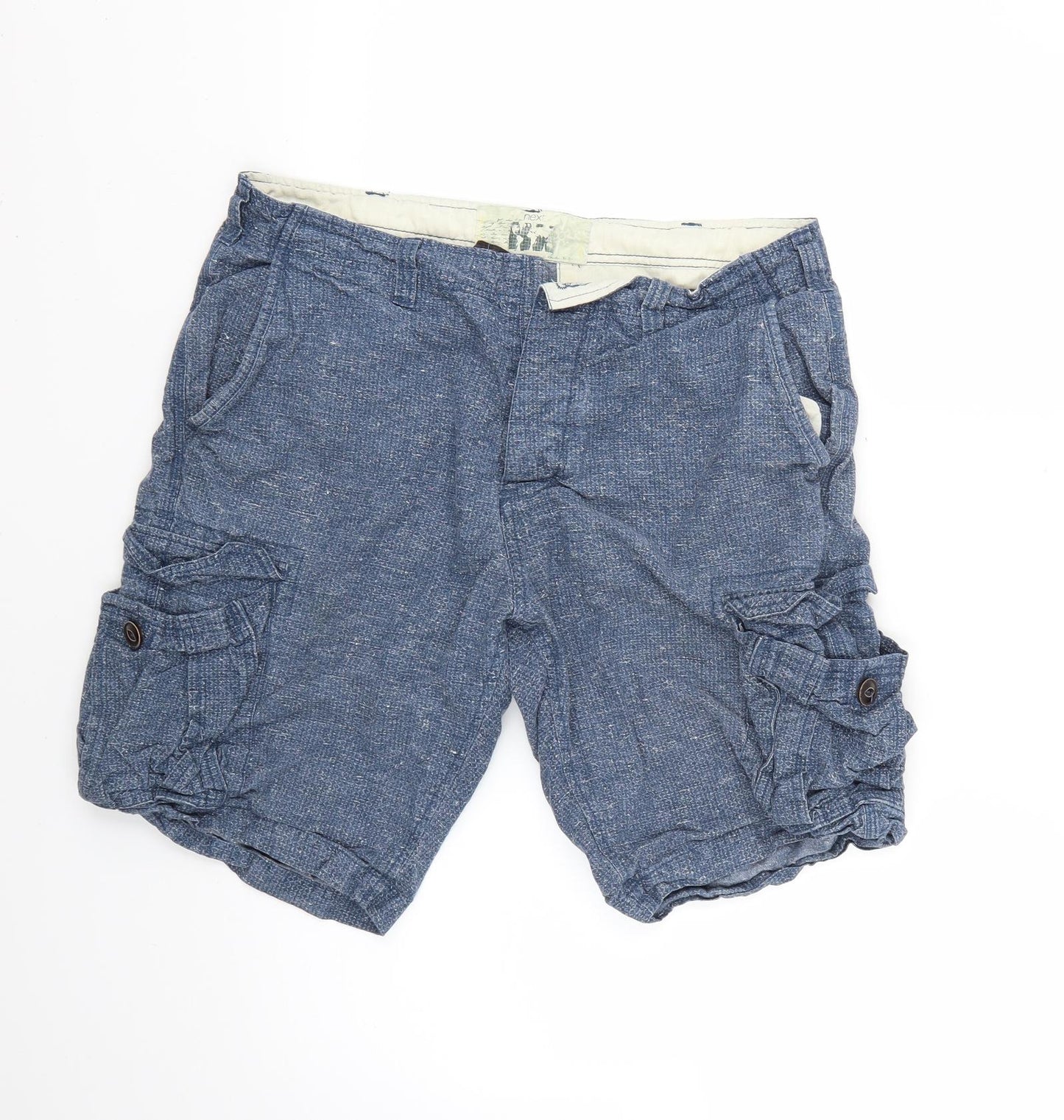 NEXT Mens Blue   Chino Shorts Size 34