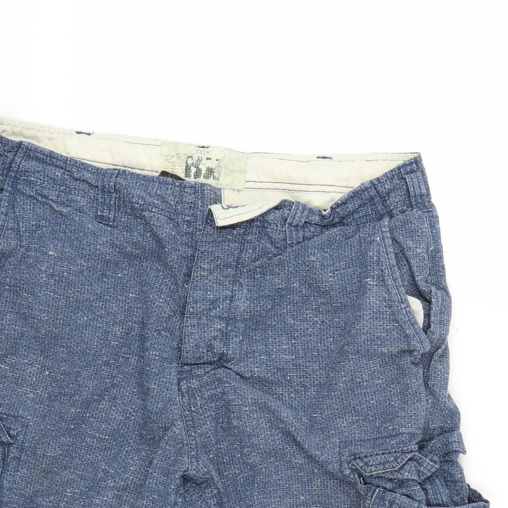 NEXT Mens Blue   Chino Shorts Size 34