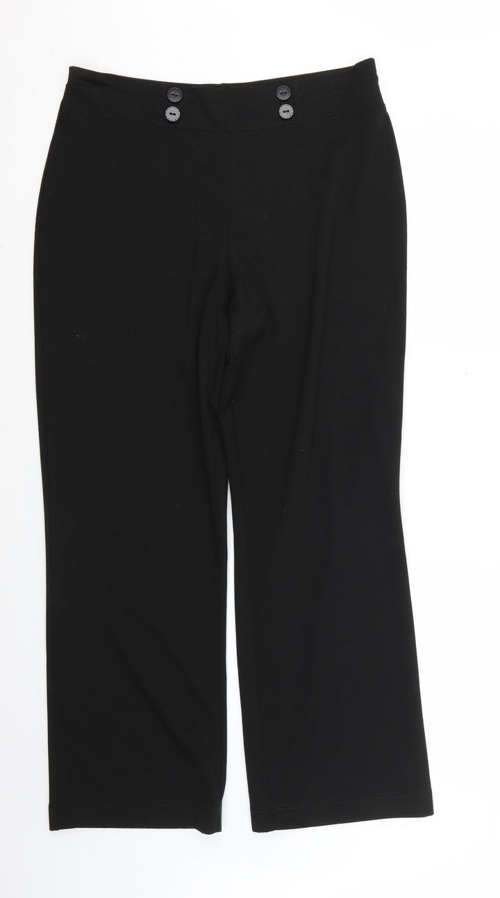 isle Womens Black Trousers Size 16 L28 in