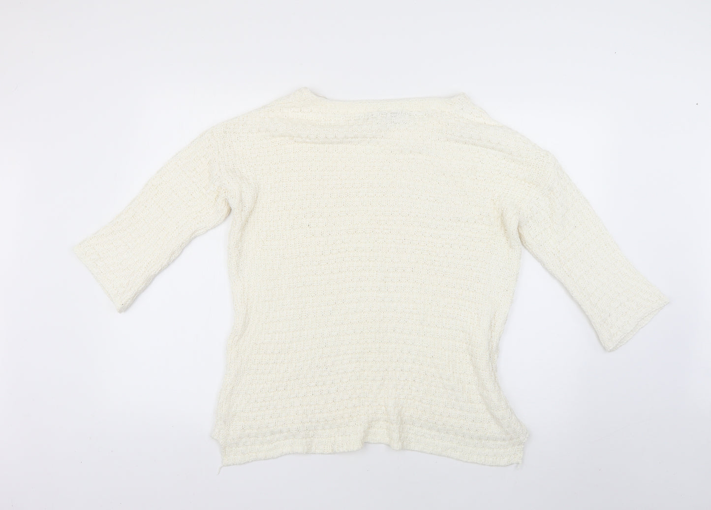 Zara Womens White   Pullover Jumper Size L