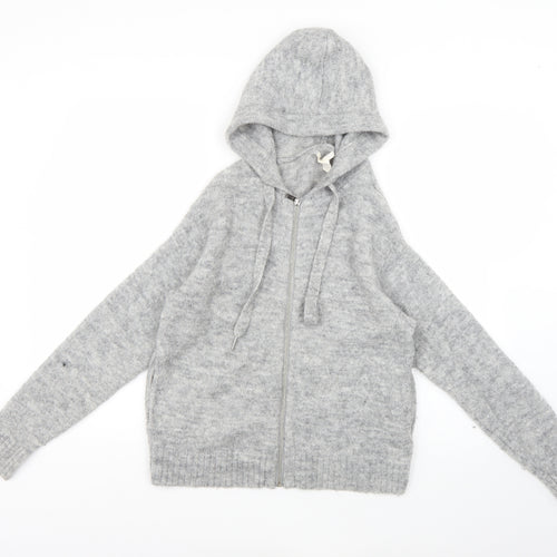 H&M Womens Grey   Full Zip Hoodie Size XS