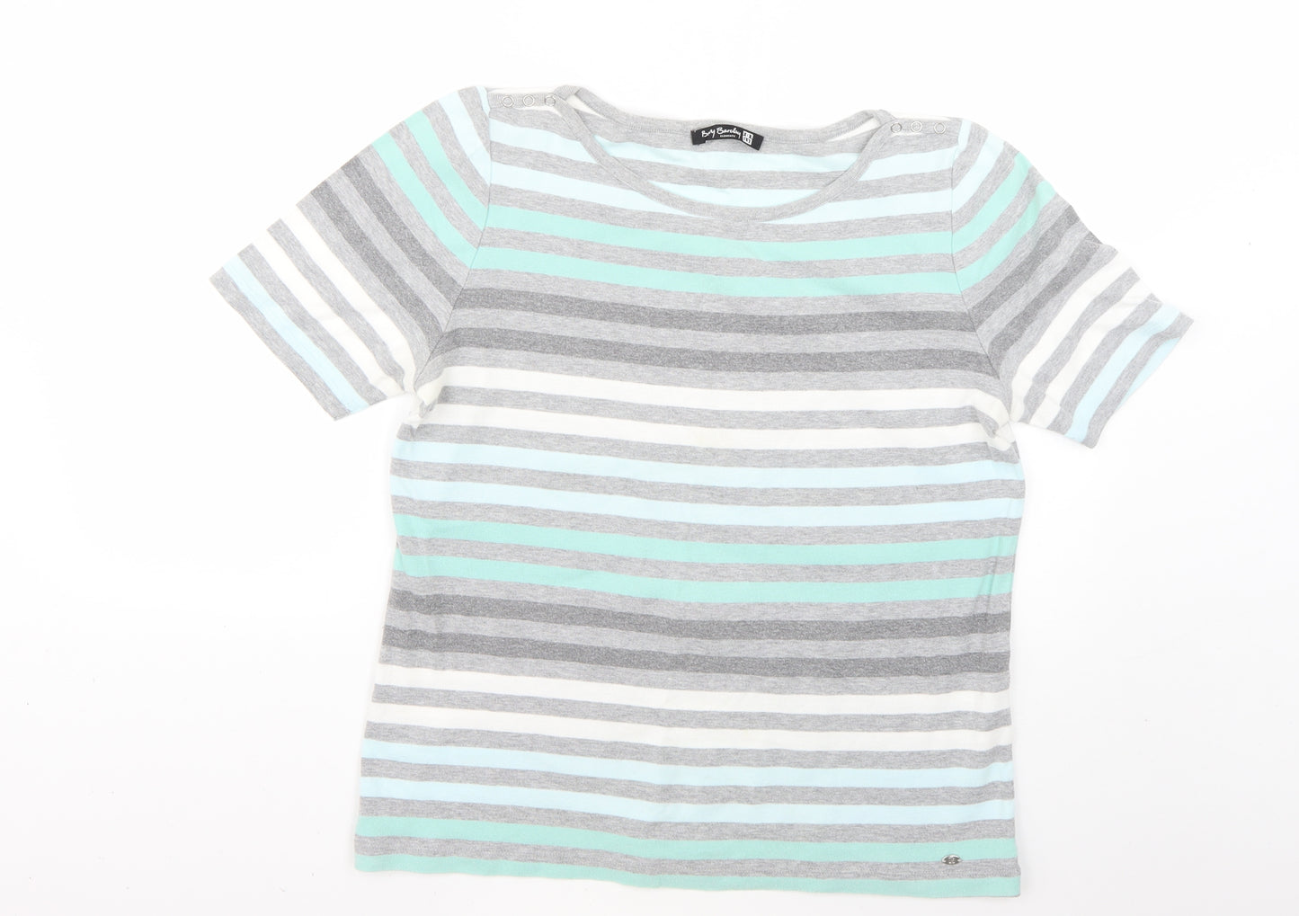 Betty Barclay Womens Multicoloured Striped  Basic T-Shirt Size 18
