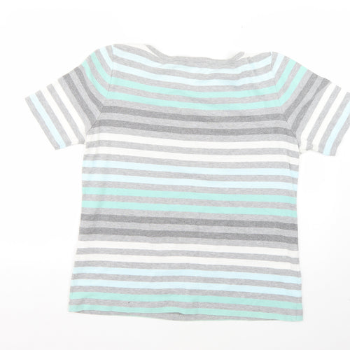 Betty Barclay Womens Multicoloured Striped  Basic T-Shirt Size 18