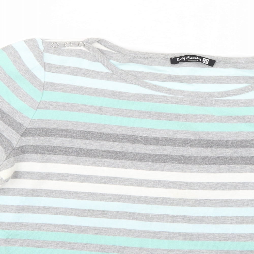 Betty Barclay Womens Multicoloured Striped  Basic T-Shirt Size 18