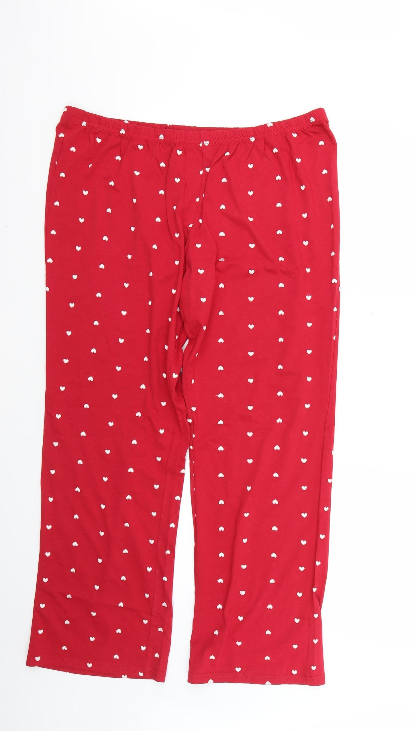 Marks and Spencer Womens Red Geometric   Pyjama Pants Size 18