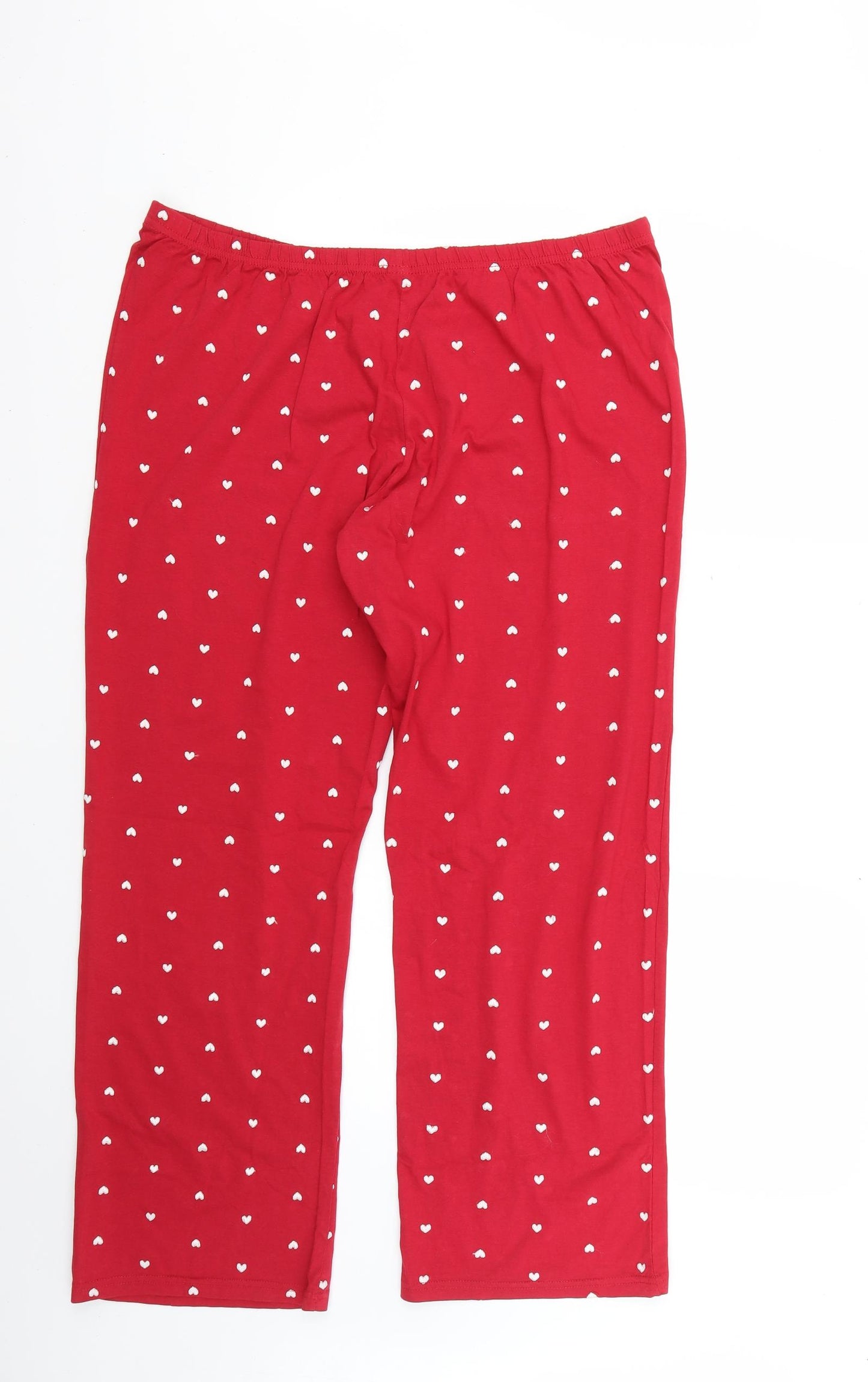 Marks and Spencer Womens Red Geometric   Pyjama Pants Size 18