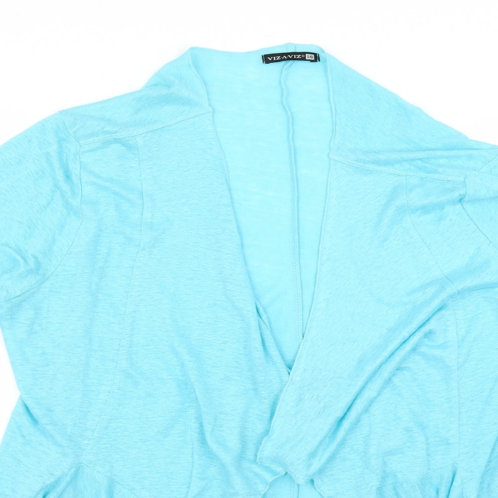 vizaviz Womens Blue   Cardigan Jumper Size 16