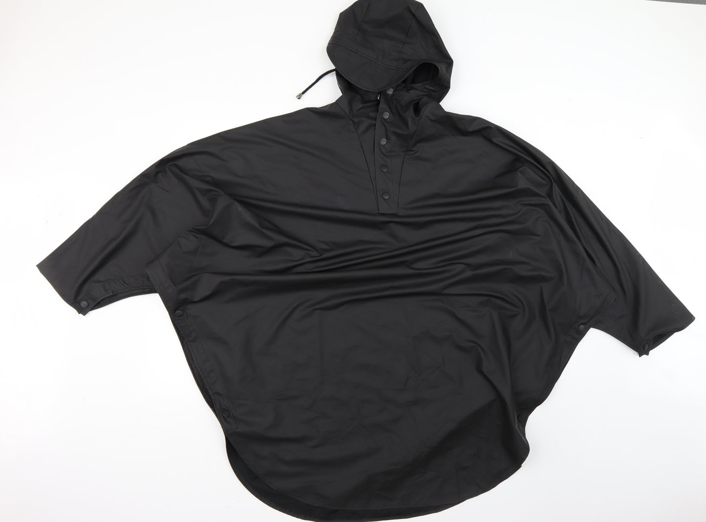 RAINS Mens Black   Rain Coat Poncho One Size