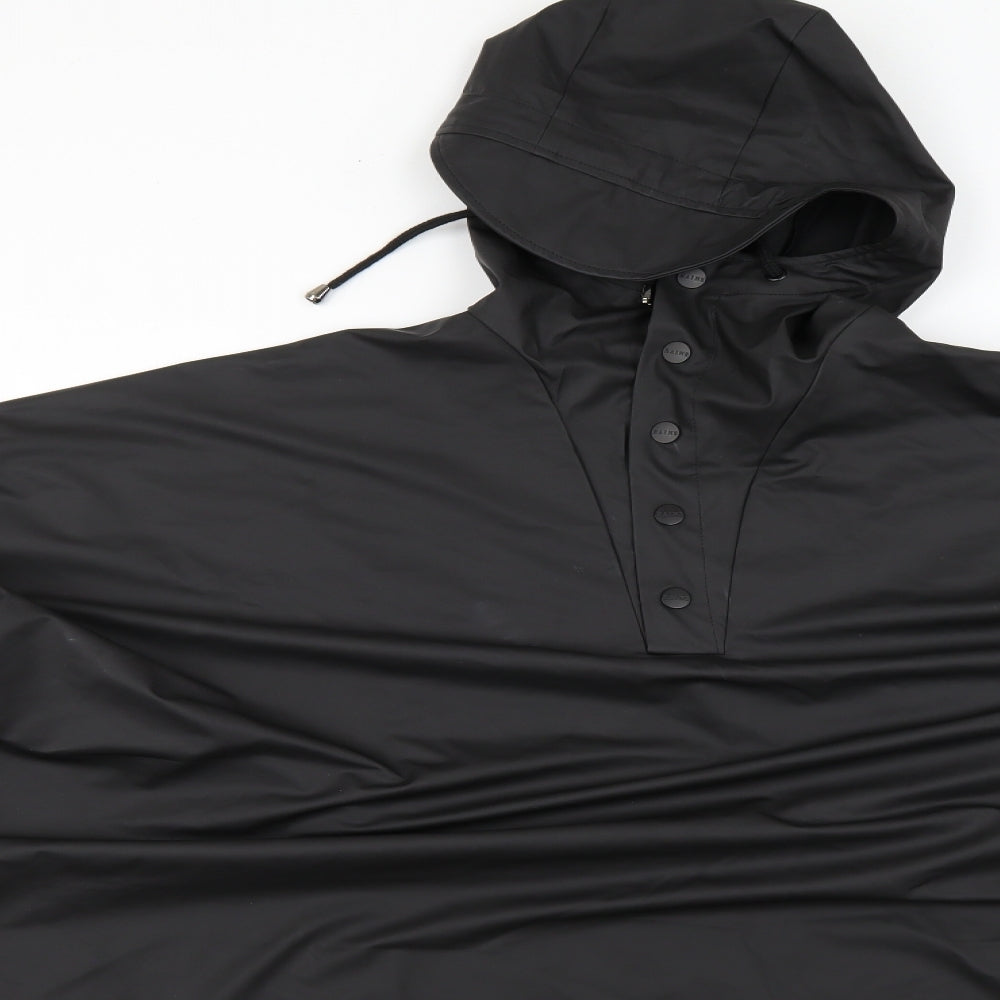RAINS Mens Black   Rain Coat Poncho One Size