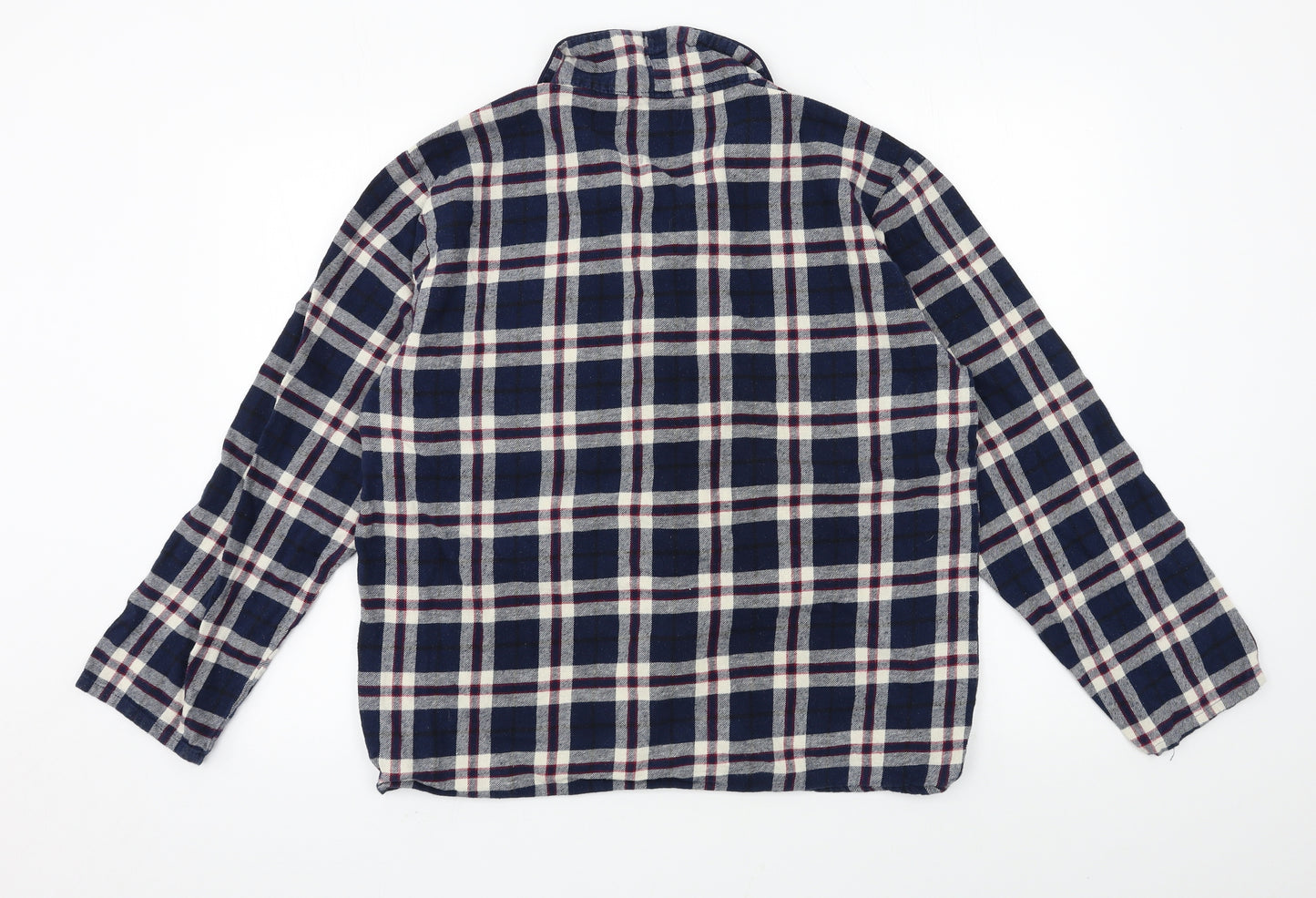 Primark Mens Blue Plaid   Pyjama Top Size L