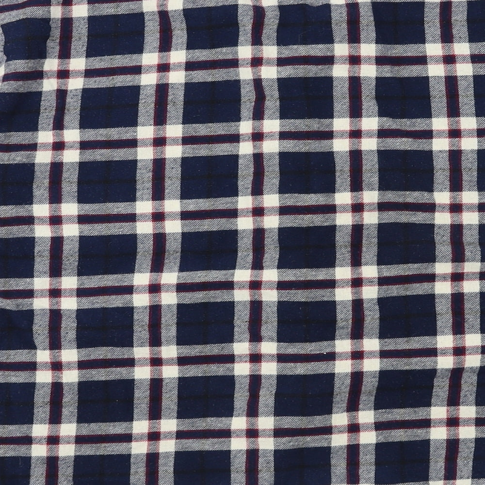 Primark Mens Blue Plaid   Pyjama Top Size L