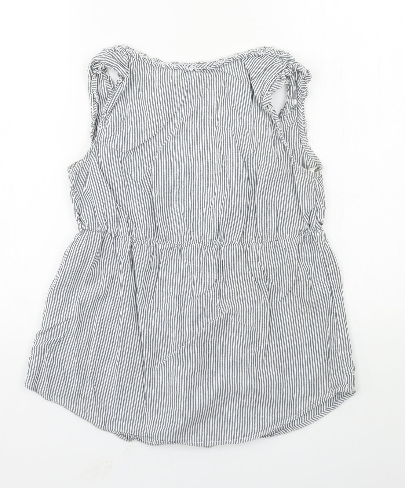 New Look Womens Blue Striped  Basic Tank Size 10