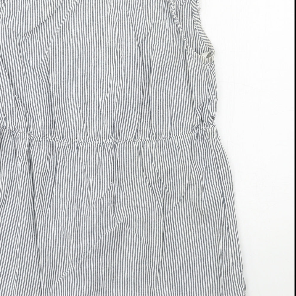 New Look Womens Blue Striped  Basic Tank Size 10