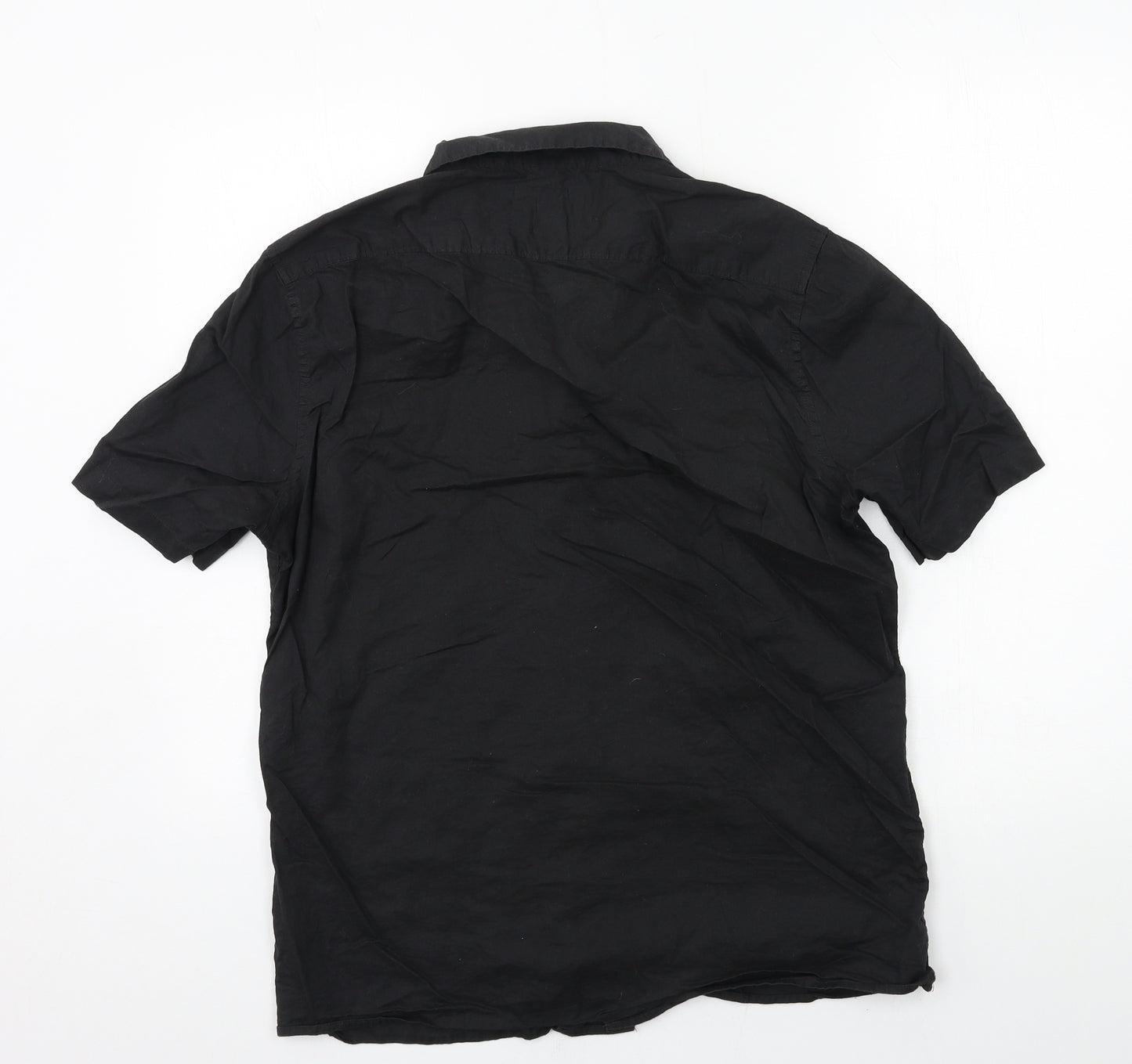 H&M Mens Black    Button-Up Size M