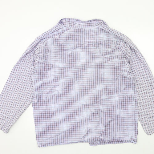 Marks and Spencer Womens Blue Plaid  Top Pyjama Top Size L