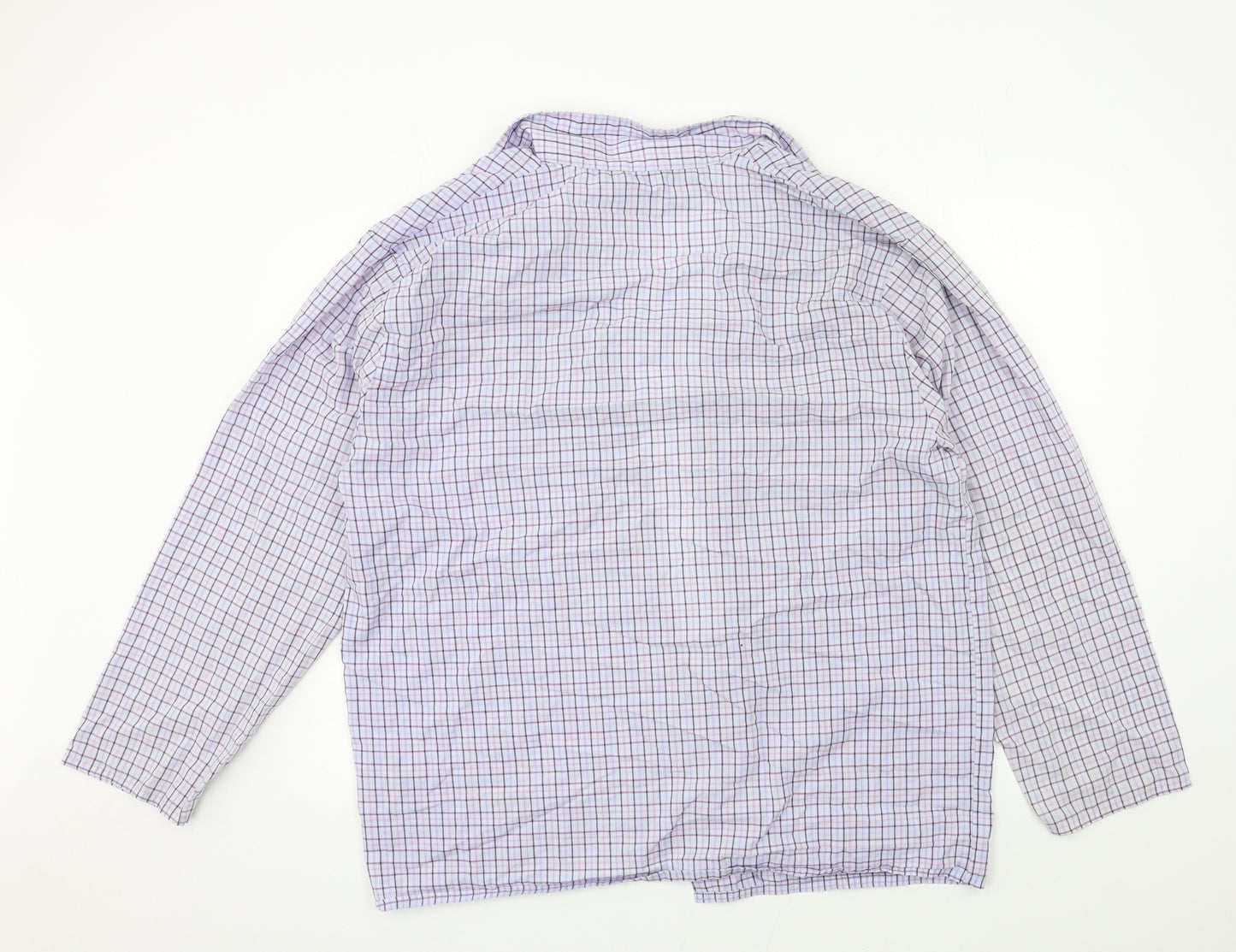 Marks and Spencer Womens Blue Plaid  Top Pyjama Top Size L